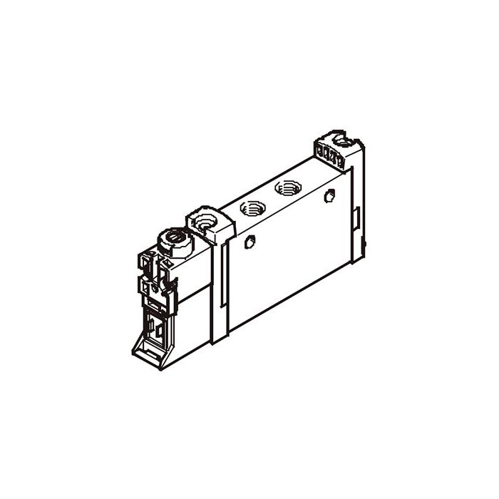 管式阀G1/4、三位五通阀 内先导、中封式、阀宽18 mm、FV-L18-P53C-T-G14、574431